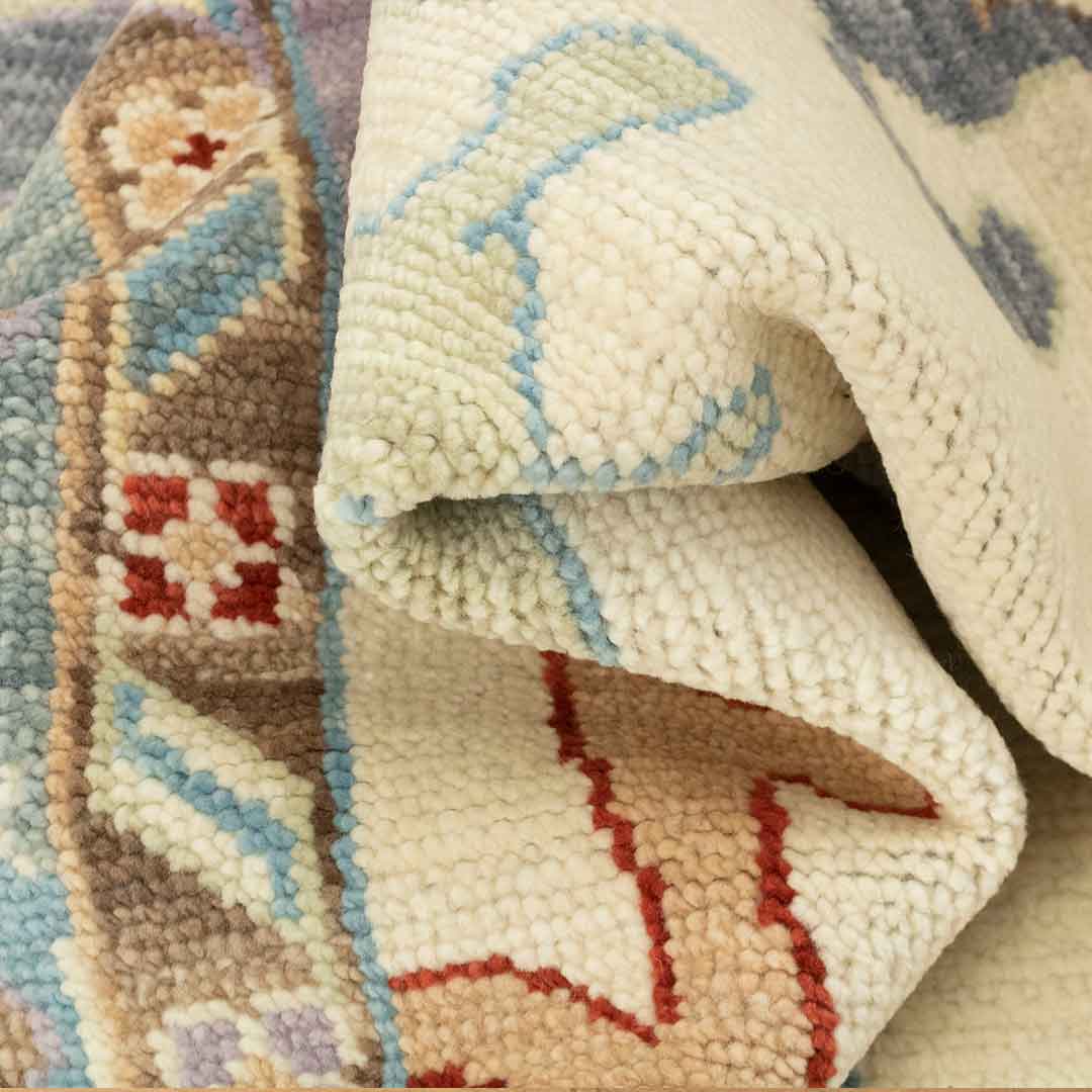 Beautifully Crafted Hand-Knotted Oushak Rug for Contemporary Decor | Designer Rugs UK Online